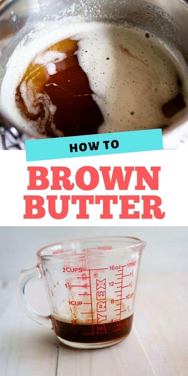 collage of brown butter photos