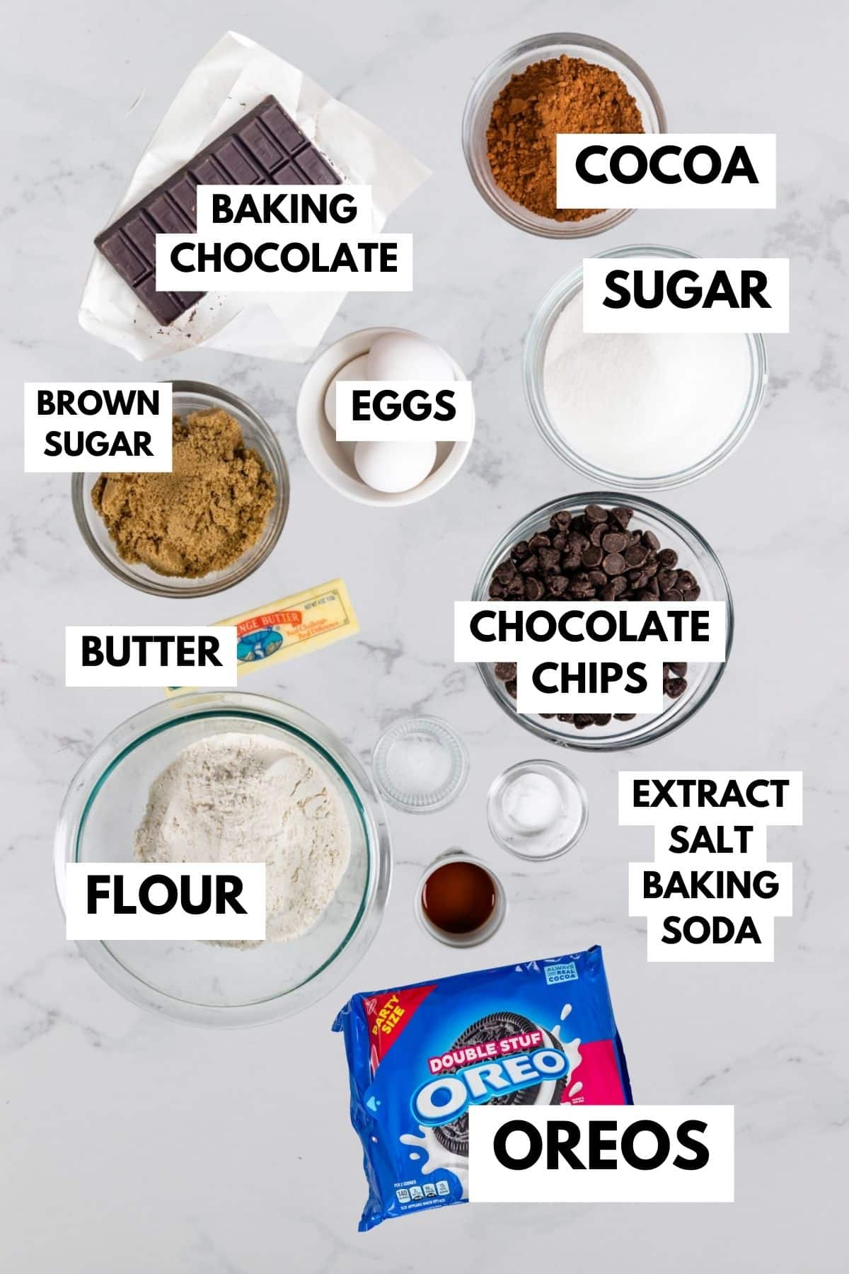 ingredients on counter with words on photo