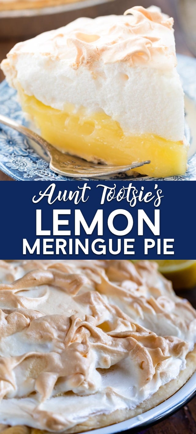 Lemon meringue pie collage