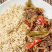 Pepper steak with rice
