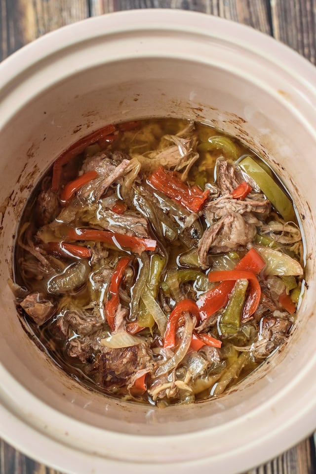 Pepper steak in slow cooker