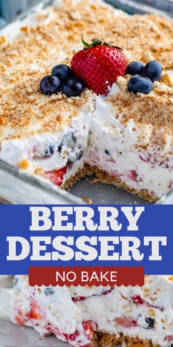 collage of berry dessert photos