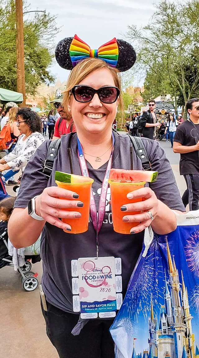 woman holding drinks