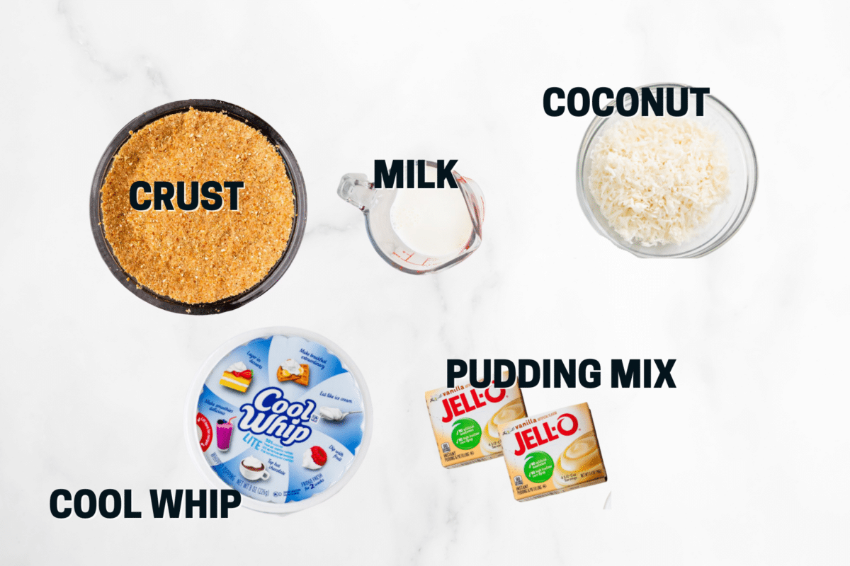ingredients in coconut cream pie