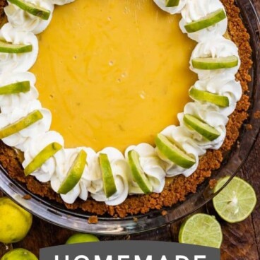 Homemade key lime pie