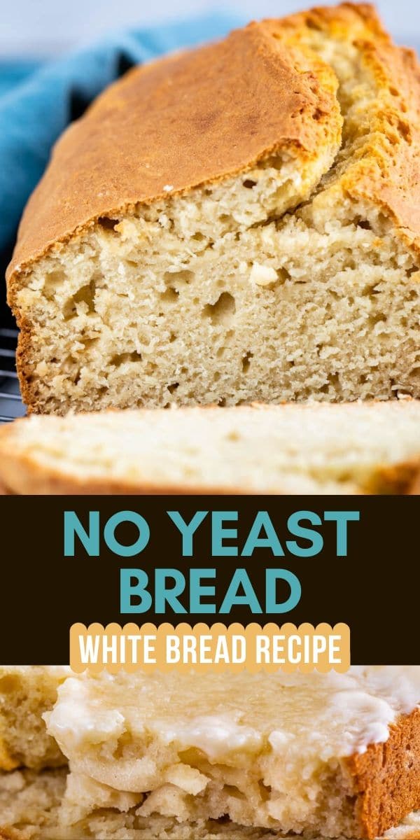 No Yeast White Bread collage photo