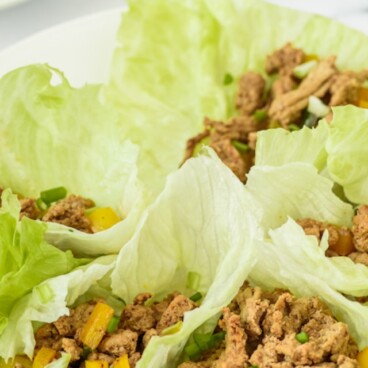 Healthy turkey lettuce wraps