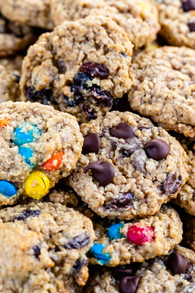 stack of oatmeal cookies