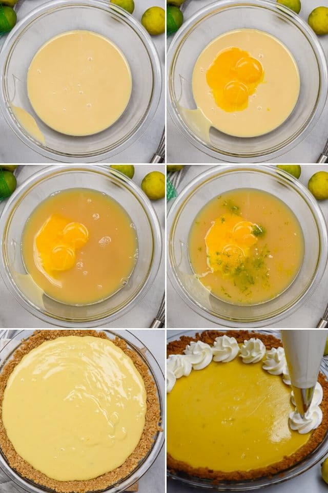 Key lime pie filling step by step