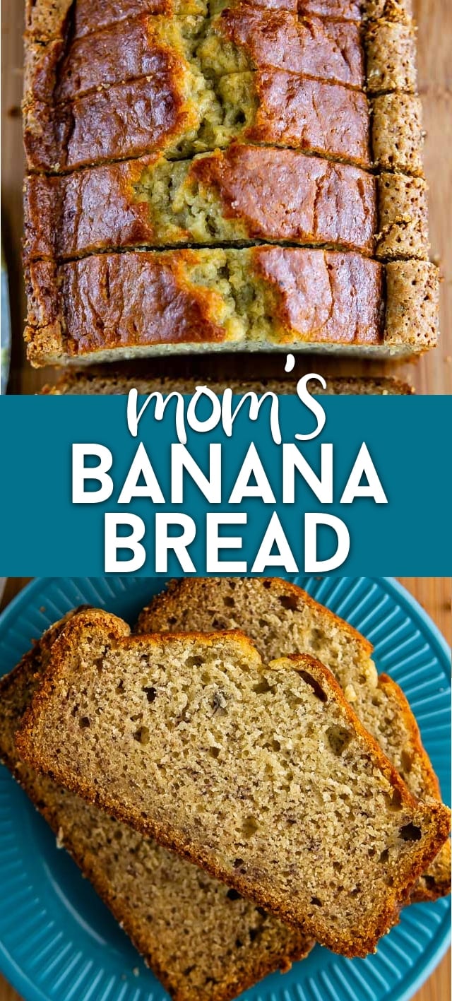 collage of banana bread recipe photos