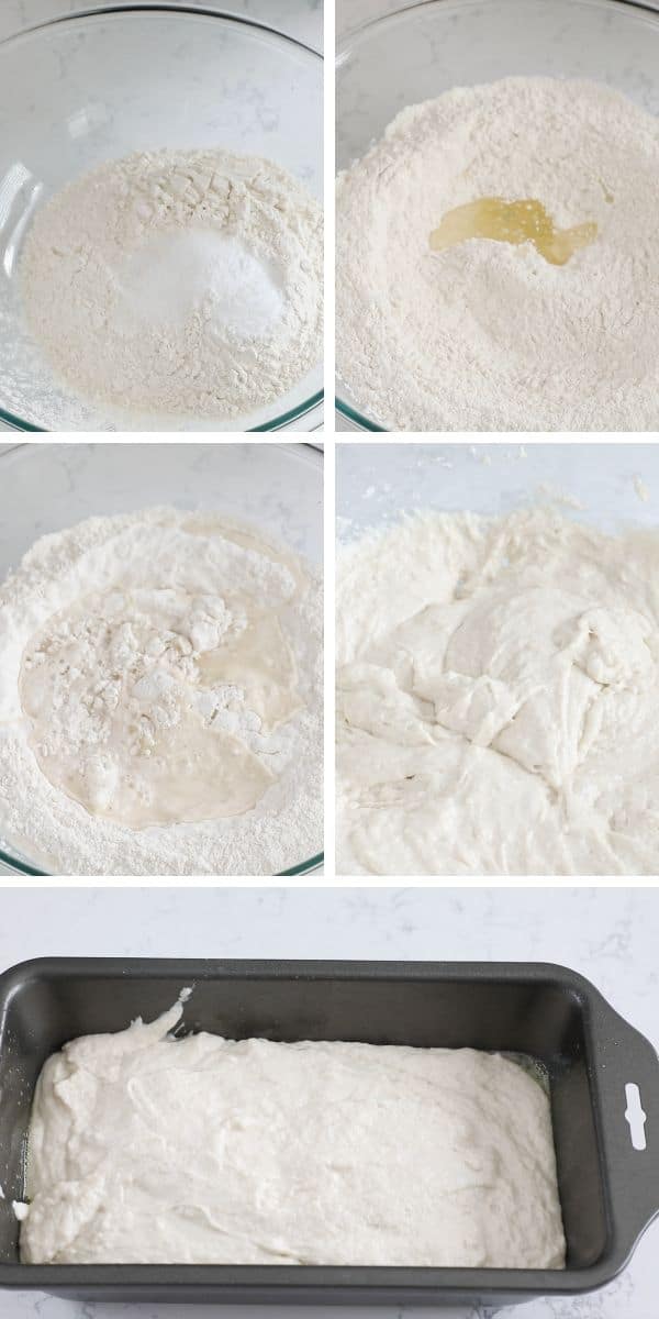 How to make No Yeast White Bread process photos