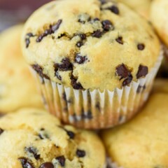 Chocolate chip pancake muffins