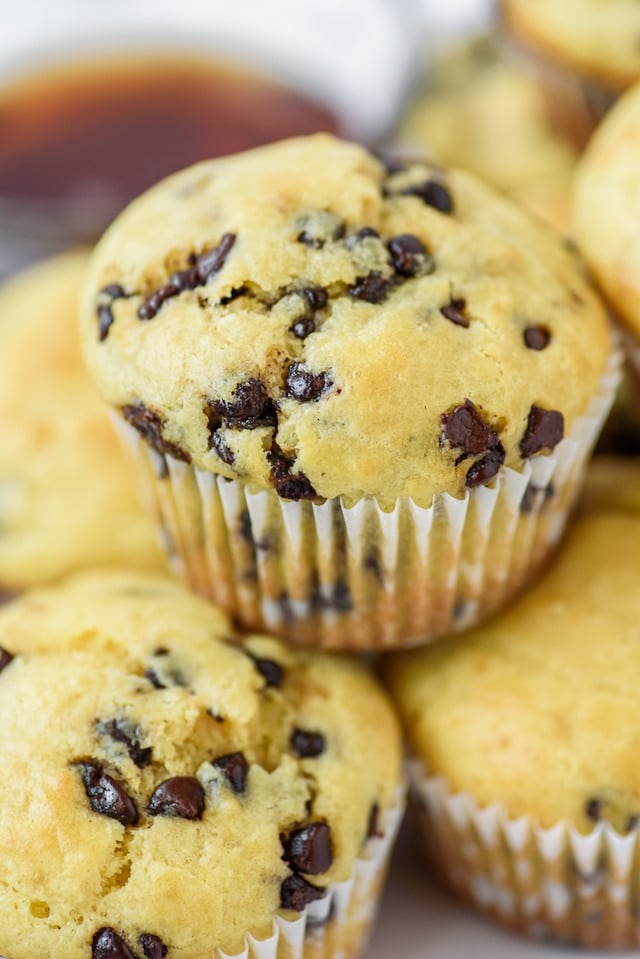 Chocolate chip pancake muffins