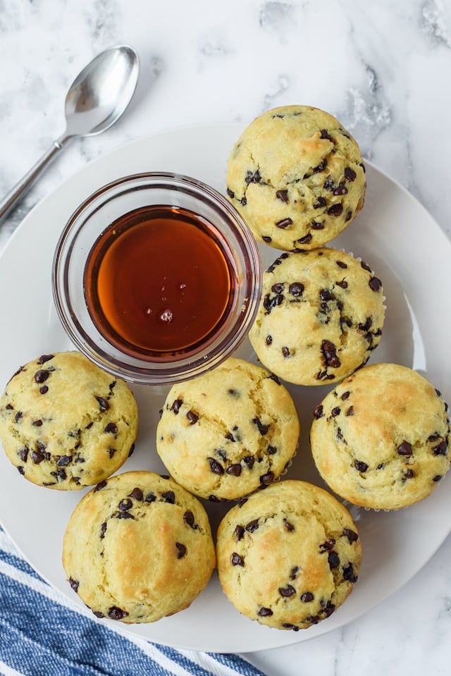 Easy chocolate chip pancake muffins