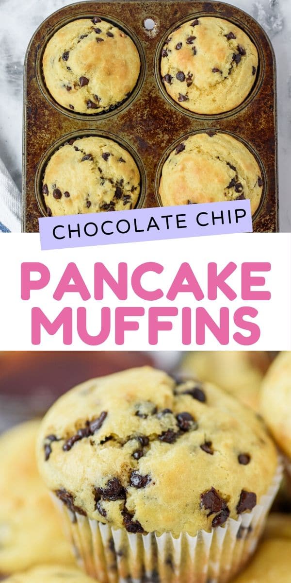 Simple chocolate chip pancake muffins