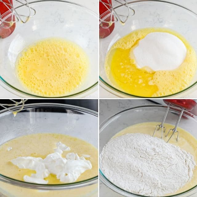 Lemon crumb muffins process