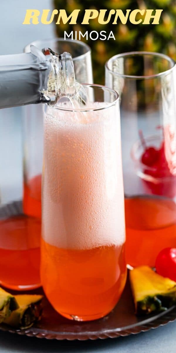 Bubbly rum punch mimosa