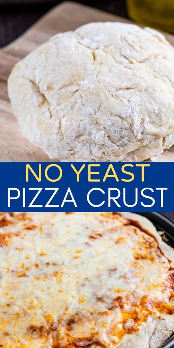 No yeast pizza crust with writing