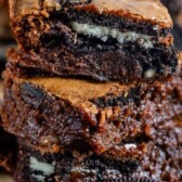 Homemade oreo brownies