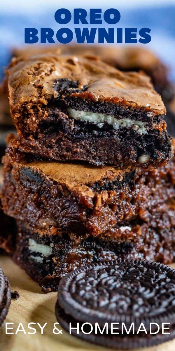 Homemade oreo brownies