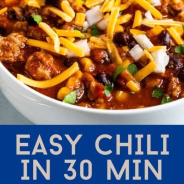 Turkey Chili Recipe (30 minute meal) - Crazy for Crust