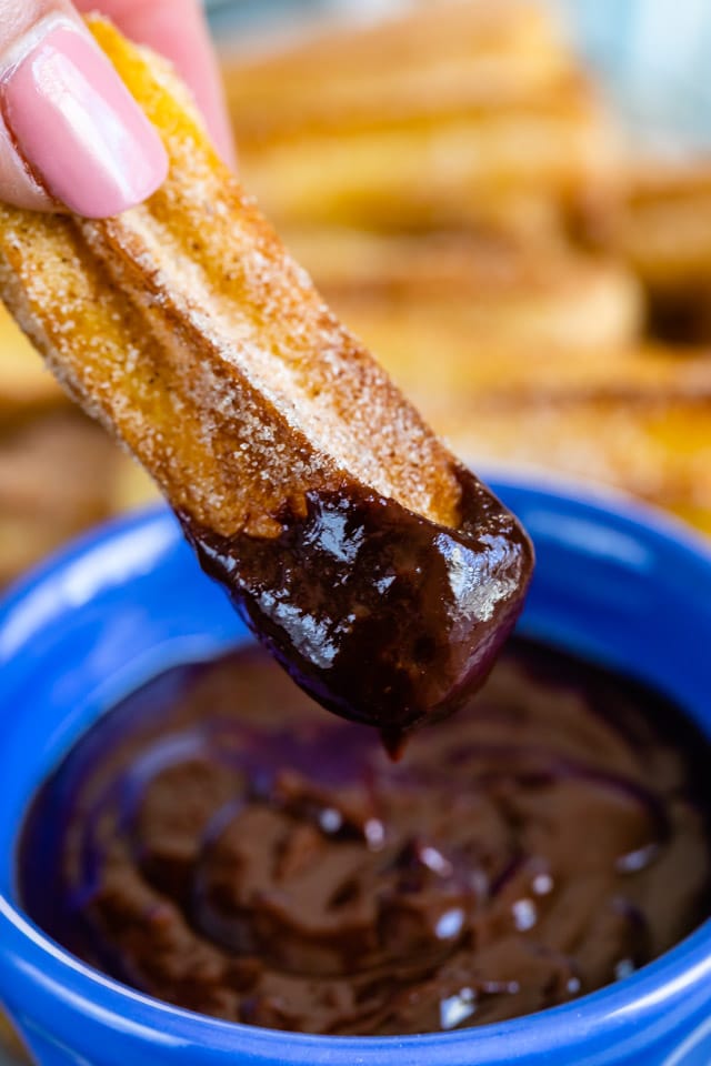 Churros with chocolate sauce