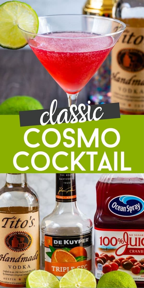 Cosmopolitan cocktail collage