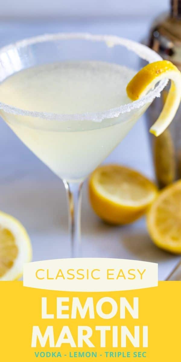 Easy lemon martini cocktail