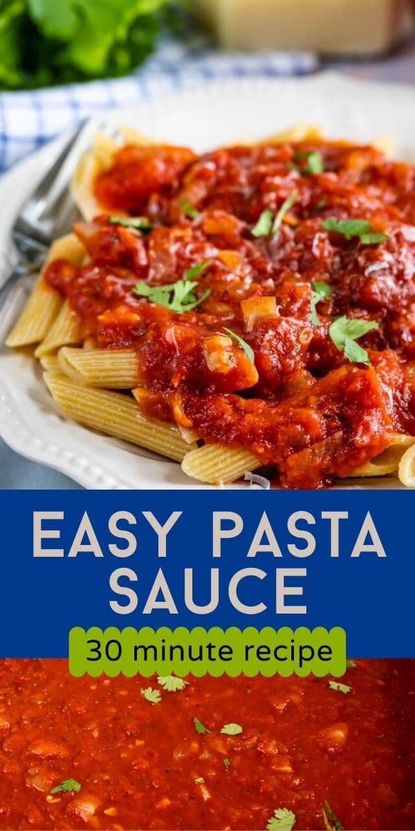 30 minute easy pasta sauce