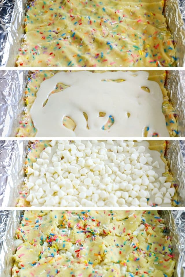 How to make funfetti gooey bars