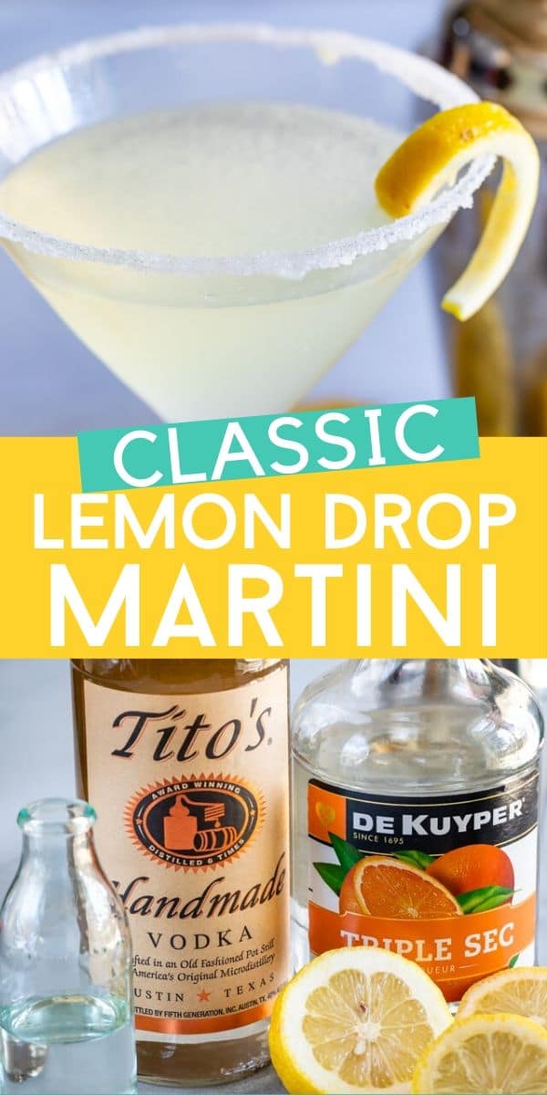 Classic lemon drop cocktail