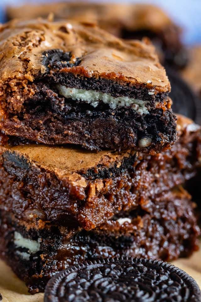 Oreo filled brownies