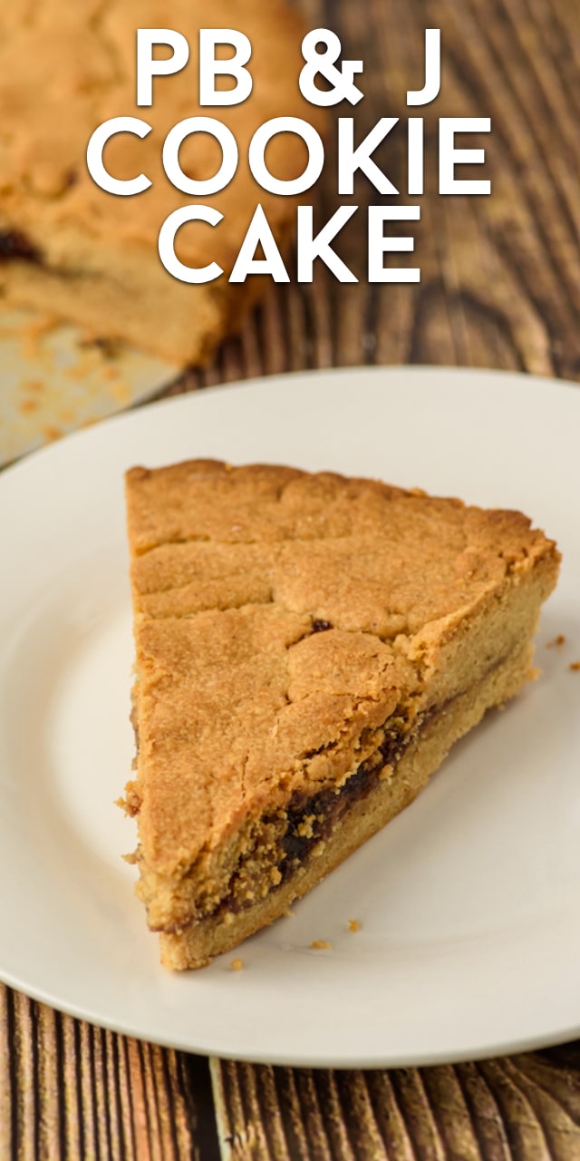 Peanut butter and jelly cookie cake