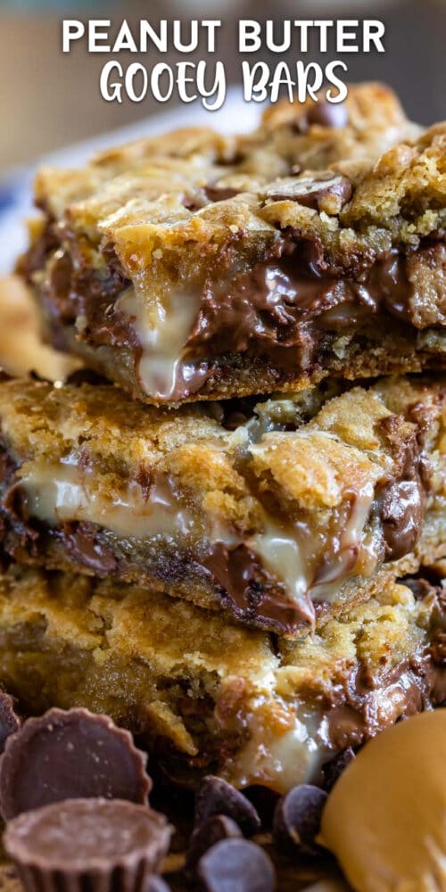 Peanut Butter Cup Gooey Cookie Bars Crazy for Crust
