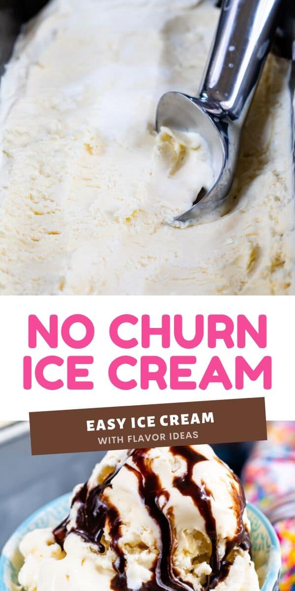 Easy ice cream photo collage with words in the middle