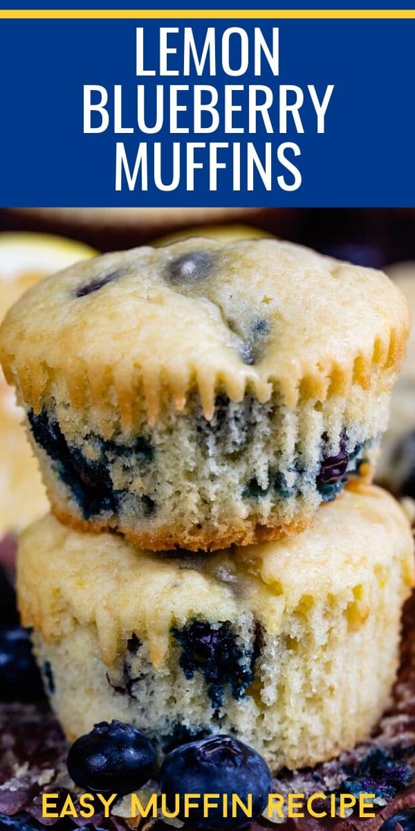 Easy lemon muffins with blueberries