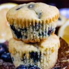 Easy lemon blueberry muffins