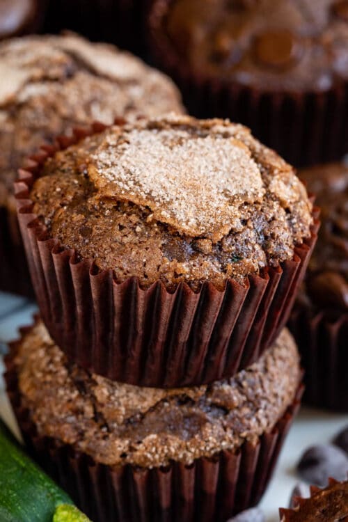 Chocolate Zucchini Muffins Recipe Crazy For Crust