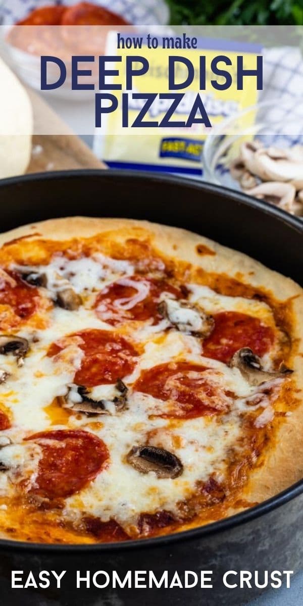 Deep Dish Pizza Recipe (Homemade Crust) - Crazy for Crust