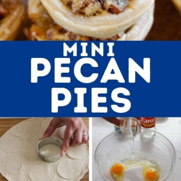 collage of how to make pecan pie photos