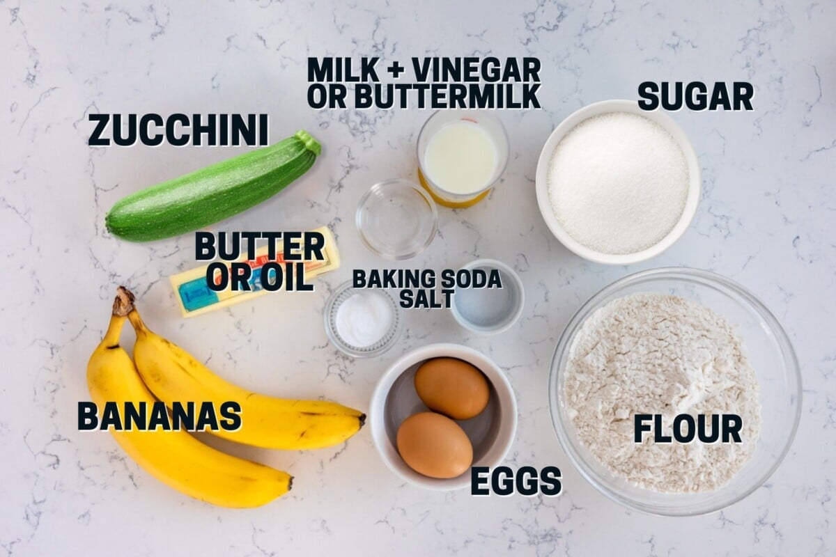 ingredients in banana bread
