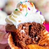 inside of chocolate cupcake