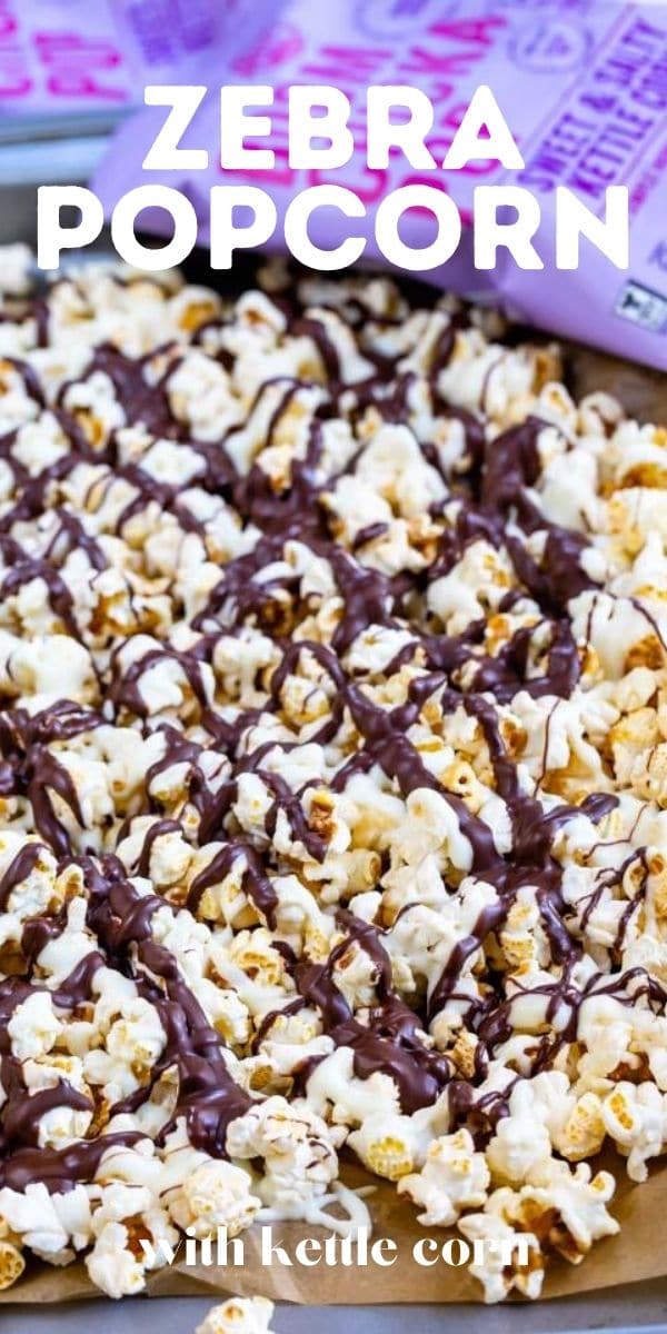 popcorn on cookie sheet with words on photo