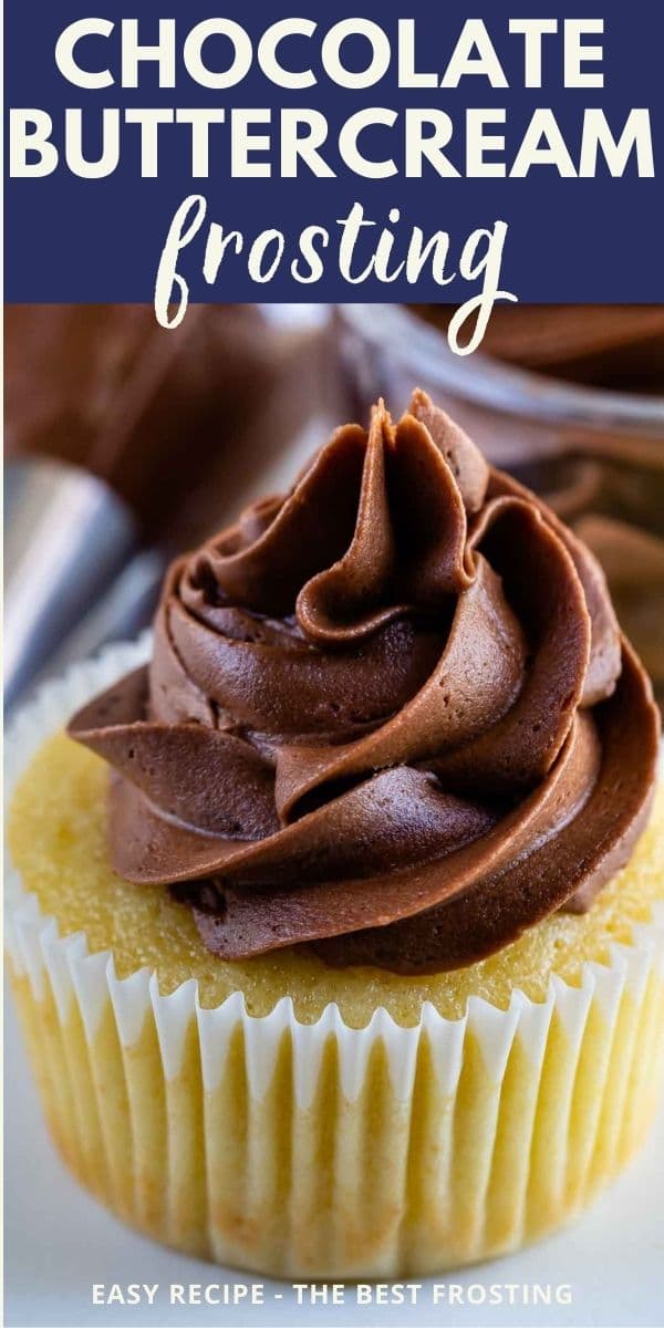 yellow cupcake with chocolate frosting