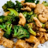 plate of chicken stir fry