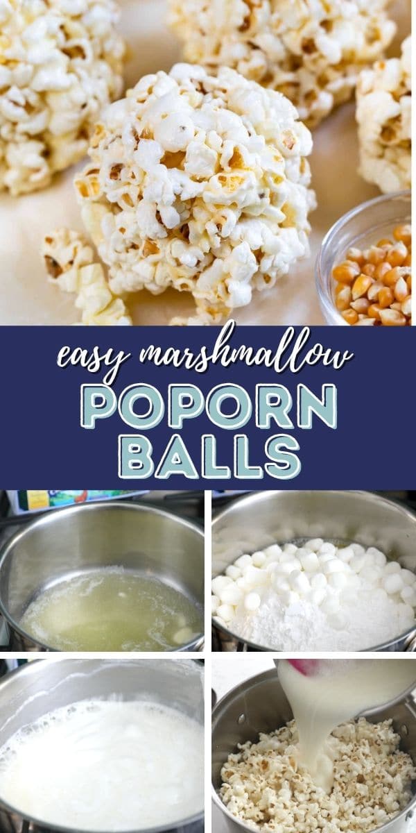 collage photo of how to make popcorn balls