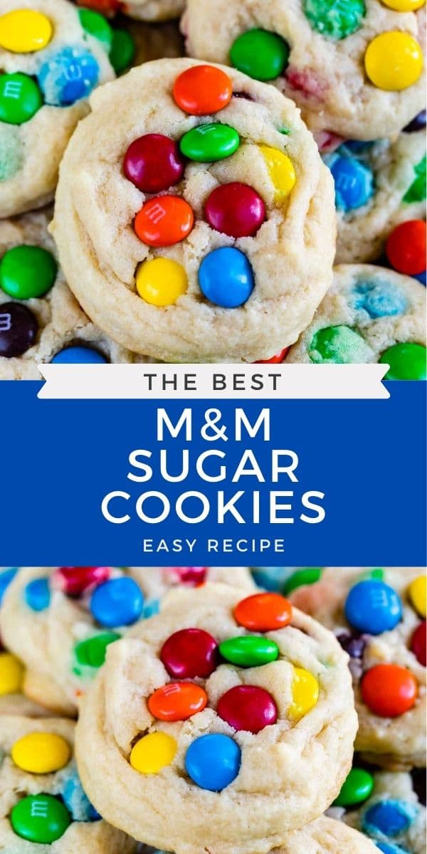 Thin and Crispy M&M Sugar Cookies