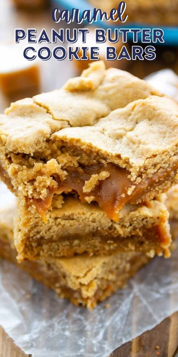 Caramel Peanut Butter Cookie Bars - Crazy for Crust