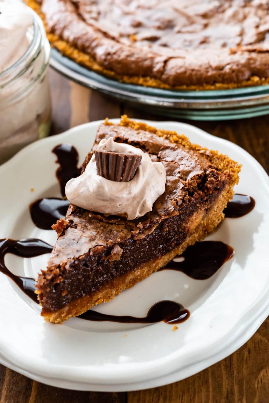 Chocolate Chess Pie with graham cracker crust Crazy for Crust