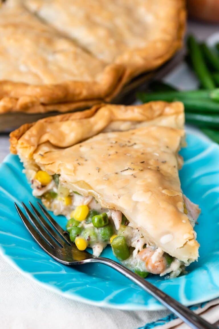 Easy Turkey Pot Pie Recipe with leftover turkey - Crazy for Crust